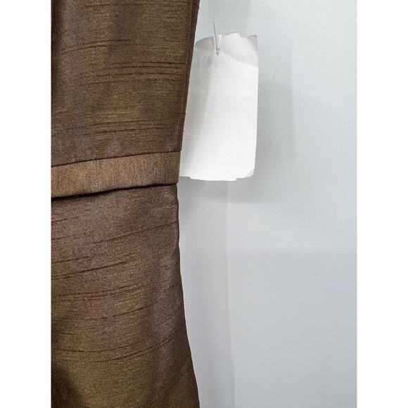 Eliza‎ J Dress Womens Embellisihed Sheath Dress Sleeveless Brown Size 6 Petite - Picture 5 of 6